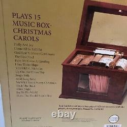 Mr Christmas Gold Label Collection Music In Motion Cherry Finish Wood Music Box