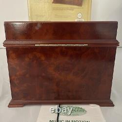 Mr Christmas Gold Label Collection Music In Motion Cherry Finish Wood Music Box