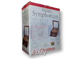 Mr Christmas Holiday Symphonium Wood Music Box with 16 Discs Carols 2004 Open Box