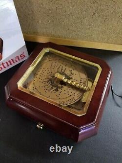 Mr Christmas Holiday Symphonium Wood Music Box with16 Disks Songs & (BOX)
