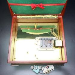 Mr. Christmas Music Box Disk 16 Photos Made Of Wood Hymn Storage