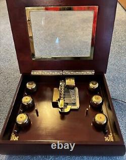 Mr Christmas Musical Bell Symphonium Classics Wood Music Box With16 Discs & Pouch