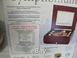 Mr Christmas Musical Bell Symphonium Wood Music Box 16 Disc In Box