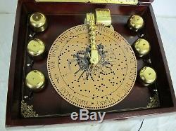 Mr Christmas Musical Bell Symphonium Wood Music Box 16 Disc In Box