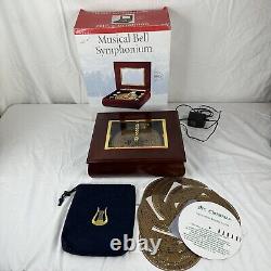 Mr Christmas Musical Bell Symphonium Wood Music Box 16 Discs 2002 Holiday READ