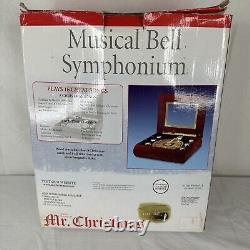 Mr Christmas Musical Bell Symphonium Wood Music Box 16 Discs 2002 Holiday READ