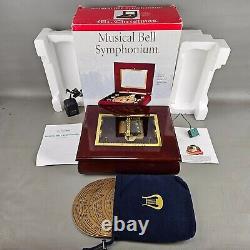 Mr Christmas Musical Bell Symphonium Wood Music Box 16 Discs 2002 Holiday Works