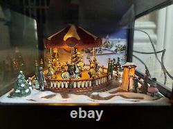 Mr. Christmas Symphony of Bells Animated Carousel Wood Music Box 50 Songs Tested
