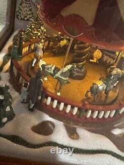 Mr. Christmas Symphony of Bells Animated Carousel Wood Music Box 50 Songs Works