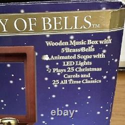 Mr. Christmas Symphony of Bells Animated Carousel Wood Music Box 50 Songs Works