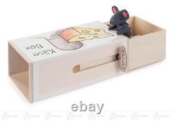 Music Box Käse-box With Mouse, Melody Small World Height = 6cm New