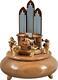 Music Box Orgel With Angel 6 Blower Nature D =22 Cm New Game Clock Wood