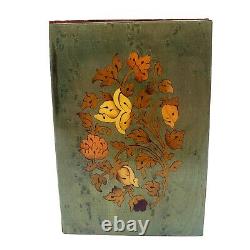 Music Box Roses Birdseye Wood Jewelry Box Dr Zhivago Laras Theme Green Vintage