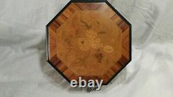 Music Box Swiss Movement Mapsa Italy Brahmswalzer 9 Octagonal wood inlay