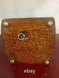 Music box carved wood in the form of a barrel 19c