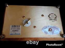 Music box jewelry case Orpheus snkyo wood grain antique miscellaneous F/S Japan