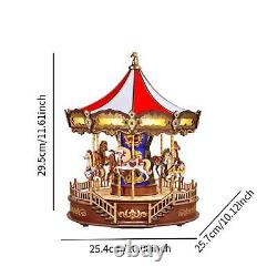 Musical Carousel Music Box Rotating Musical Figurine Holiday Kids Gift