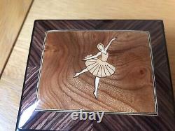 N. J. Dean & Co OOS Wooden Ballerina Musical Ring Box