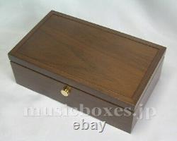 NEW Empty Wood Box for DIY Music Box 50 Note ORPHEUS Sankyo JAPAN Walnut+Spruce