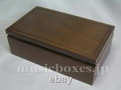 NEW Empty Wood Box for DIY Music Box 50 Note ORPHEUS Sankyo JAPAN Walnut+Spruce