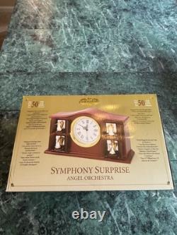 NEW IN BOX Gold Label Mr Christmas Symphony Surprise Angel Orchestra Wood Clock