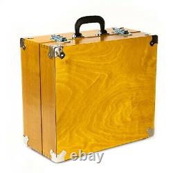 NEW XL Professional DJ 7 single 45 record case box handmade in wood OAK