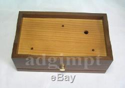 New Empty Wood Box for DIY Music Box 50 Note ORPHEUS Sankyo JAPAN Walnut+Spruce