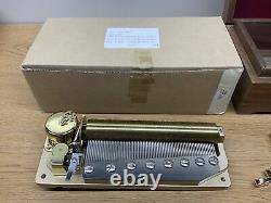New! Sankyo Orpheus 72 Note Music Box Movement Wood Case Box Kit