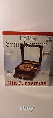 NewMr. Christmas 2004 Holiday Symphonium Wooden Music Box Interchangeable Disks