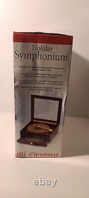 NewMr. Christmas 2004 Holiday Symphonium Wooden Music Box Interchangeable Disks