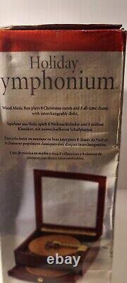 NewMr. Christmas 2004 Holiday Symphonium Wooden Music Box Interchangeable Disks