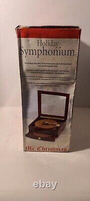 NewMr. Christmas 2004 Holiday Symphonium Wooden Music Box Interchangeable Disks