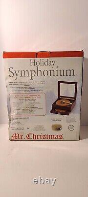 NewMr. Christmas 2004 Holiday Symphonium Wooden Music Box Interchangeable Disks