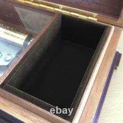 ORPHEUS Music Box SANKYO 50 Note Danube Dance Mahogany Japan Used