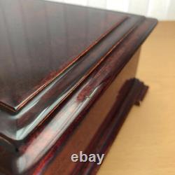 ORPHEUS Music Box SANKYO 50 Note Danube Dance Mahogany Japan Used