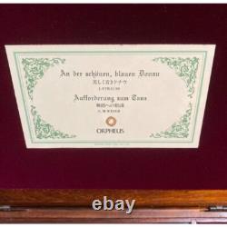 ORPHEUS SANKYO 50 note 2 pieces Wood Music box Jewel box DX121-CAB Tested