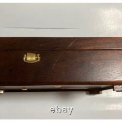 ORPHEUS SANKYO 50 note 2 pieces Wood Music box Jewel box DX121-CAB Tested