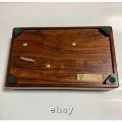 ORPHEUS SANKYO 50 note 2 pieces Wood Music box Jewel box DX121-CAB Tested