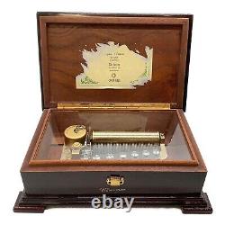 ORPHEUS SANKYO 50 note wood Music Box Hymne à l'amour Hymn to Love / Edelweiss