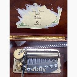 ORPHEUS SANKYO 50 note wood Music Box Hymne à l'amour Hymn to Love / Edelweiss