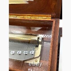 ORPHEUS SANKYO 50 note wood Music Box Hymne à l'amour Hymn to Love / Edelweiss