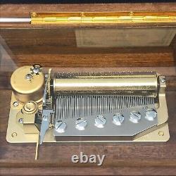 ORPHEUS SANKYO 50 note wood Music Box The Blue Danube Invitation to the dance