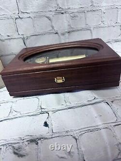 ORPHEUS SANKYO Wood Music box 50 note Blue Danube/ Invitation to the Dance