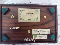 ORPHEUS SANKYO Wood Music box 50 note Blue Danube/ Invitation to the Dance