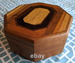 Octogonal Reuge Music Jewelry Box Wood Inlay Für Elise