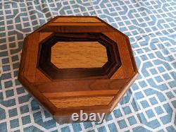 Octogonal Reuge Music Jewelry Box Wood Inlay Für Elise