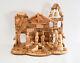 Olive Wood Hand Carved Nativity Scene With Music Box Movable Figure Bethlehem