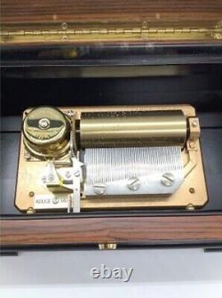 Original Reuge Sainte Croix Wood Music Box Switzerland Mozart