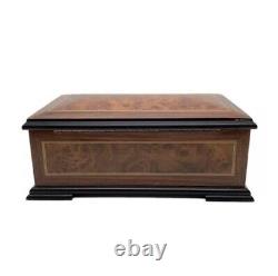 Original Reuge Sainte Croix Wood Music Box Switzerland Mozart