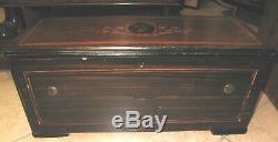 P. V. F St Croix 9 Cylinder Lever Action Music Box Rosewood Marquetry Case ca1870